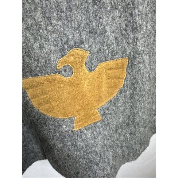 Vintage Subzero Wool Parka Real Fur Hood Thunderbird Appliqué Canada Women XL - Picture 3 of 9